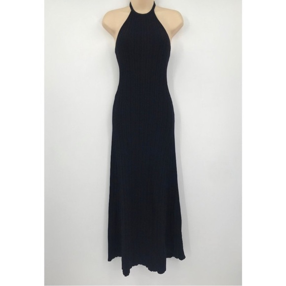 DISSH Riley Ribbed High Neck Halter Midi Dress - Medium - Picture 2 of 7